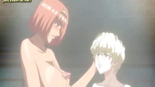 Busty anime milfs delighting cock