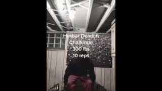 300 lb Deadlift Challenge 10 reps 