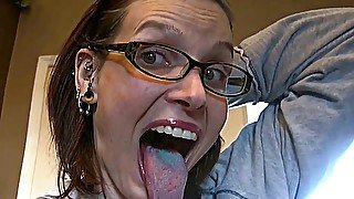 Megan Majors's long tongue - fetish