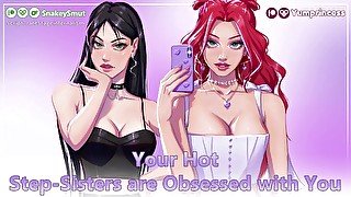 Your Hot Step-Sisters are Obsessed With You!  feat. YumPrincess [Audio Porn] [Threesome] [Sluts]