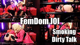 FemDom smoking JOI and rude dirty talk