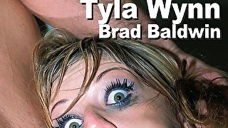 Tyla Wynn & Brad Baldwin blowjob throating facial