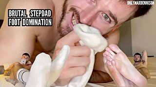 Extreme stepdad foot domination