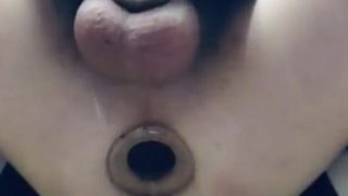 TGirl Packs Her Fuck Hole in Virginity