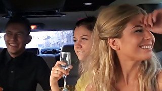 Love couple sex with suck, fuck and explosion in the car