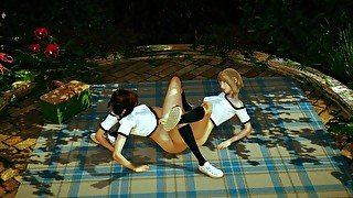 Sooo Cute Lesbian SchoolGirls Tribbing Lesson