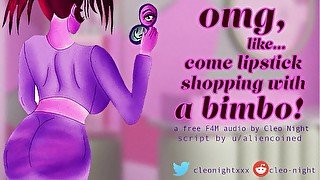 will you use this sexy lip gloss bimbo as your toy when she asks to fuck you at the mall?