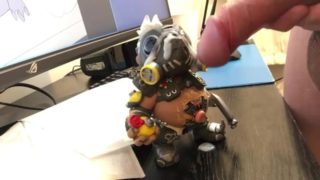 Cumming on a Roadhog figurine