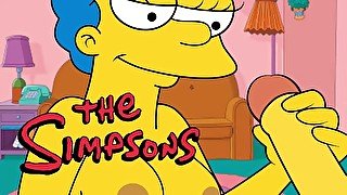 STEPMOM MARGE HELPS BART WITH A HANDJOB (THE SIMPSONS)