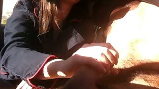 18 yo hooker gives me handjob in car on shiny morning