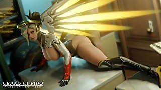 Mercy Taken from Behind on the Table Doggy [Grand Cupido]( Overwatch )