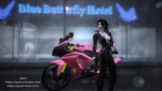 skyrim a motorcycle catsuit woman came to a monster hotel