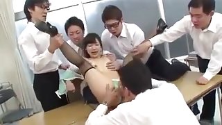 Tied teacher gangbang 1