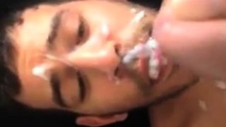 Arab Boy take the full load of daddys cum..