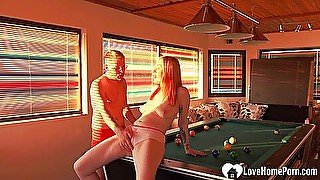 Sexy Ginger Breaks All The Billiard Room Rules
