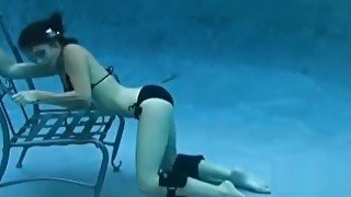 Underwater masturbation with crazy orgasm