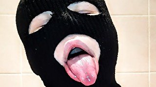 Long tongue and a lot of saliva fetish Fuck me in the mouth