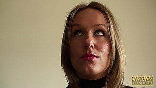 UK sub slut rough doggystyled in stockings