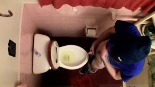 Diaper gay twink daddy Unloading In The Toilet Bowl