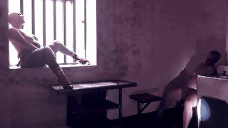 Bad girls masturbate in the prison cell - (No audio,but music)