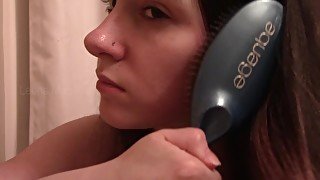 ASMR Brushing My Brunette Hair