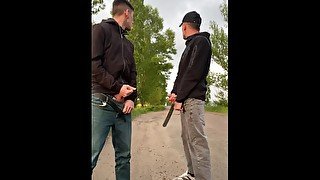 STRAIGHT GUYS JERK OFF OUTDOOR