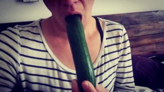 BJ on cucmber....just a quick preview of what I can do with a proper cock