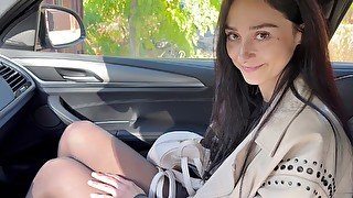 Stranger Girl With Anal Plug Masturbates In My Car