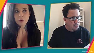 Webcam video between a naughty guy and busty pornstar Joanna Show