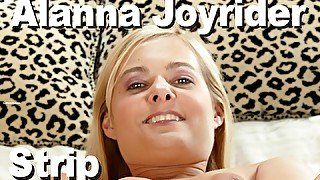 Alanna Joyrider strip pink masturbate