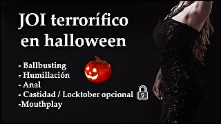 JOI terrorífico halloween. Anal, ballbusting, humillación...