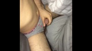 Horny Male Cumming In Bed