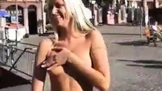 Sabrina Nude in Public Frankfurt Deutschland