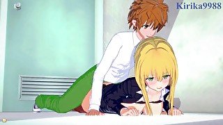 Tearju Lunatique and Rito Yuki have intense sex behind a deserted staircase. - To Love Ru Hentai