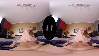 VRHUSH Charlie Red riding her stepfathers big cock in virtual reality