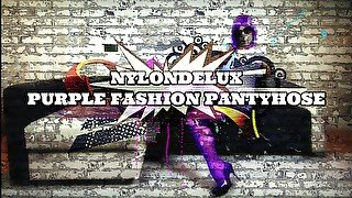 Nylondelux purple fashion pantyhose