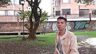 Meeting a handsome lad and inviting him to his place