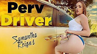 PervDriver - Sexy GF Samantha Reigns Gets Back At Her Boyfriend And Cheats On Him In A Taxi