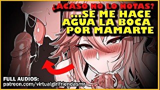 AMIGA TIERNA se vuelve PUTA al MAMARTE [garganta/sexo oral] ASMR RolePlay Hentai