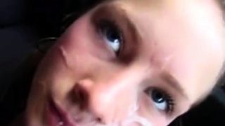 Real homemade amateur facial cumshot