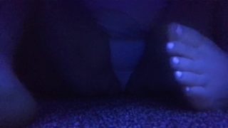 Touching myself under black light 