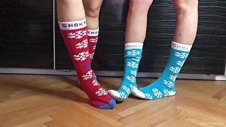 TRYING ON NEW CHRISTMAS SOCKS