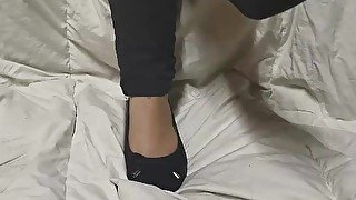 Wife smelly dirty feet & filthy soles after work