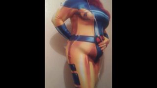 Fast Large Pump Inflation in Shiny X-Men Cosplay