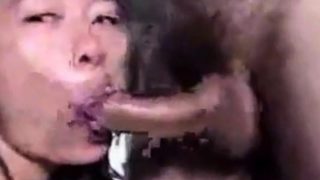 Asian horny mom gets her face full of cum