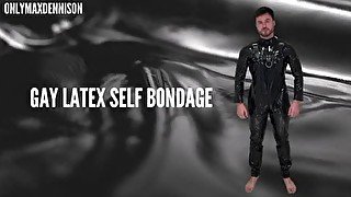 Latex self bondage