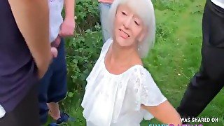 Sexy Granny Sucks Stranger Cocks