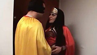 Robin and wonderwoman enjoy some hardcore fucking