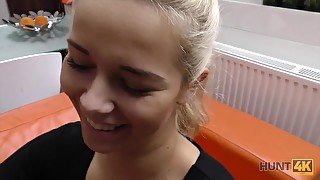 HUNT4K. Lovely teen 18+ Dream Nikky fucked in front of greedy cuckold