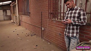 Colby Keller and Dato Foland meet and have really good sex in the alley